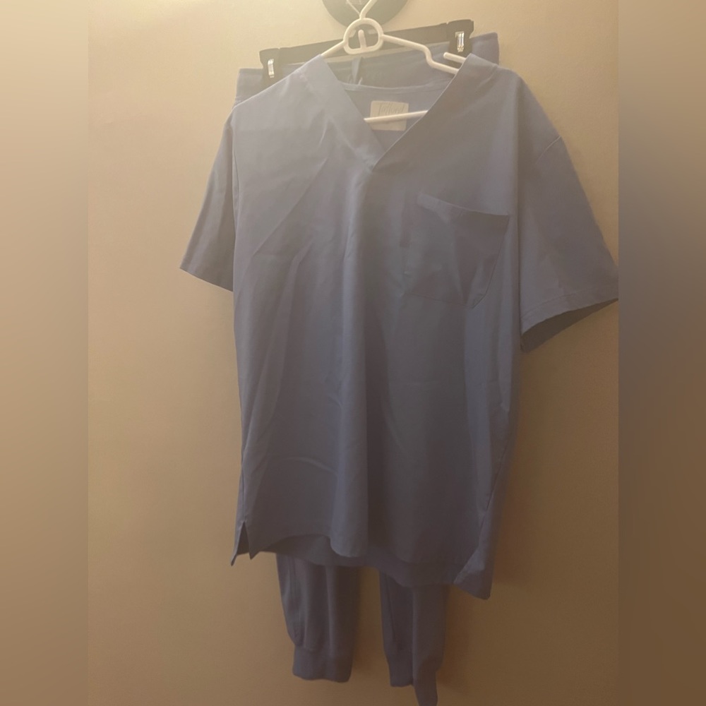 Men’s Jogger Scrubs - Light Blue - Tapered leg (Size M)